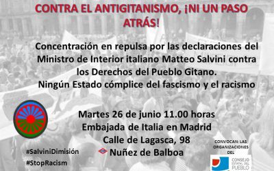Contra el antigitanismo, !NI UN PASO ATRÁS!