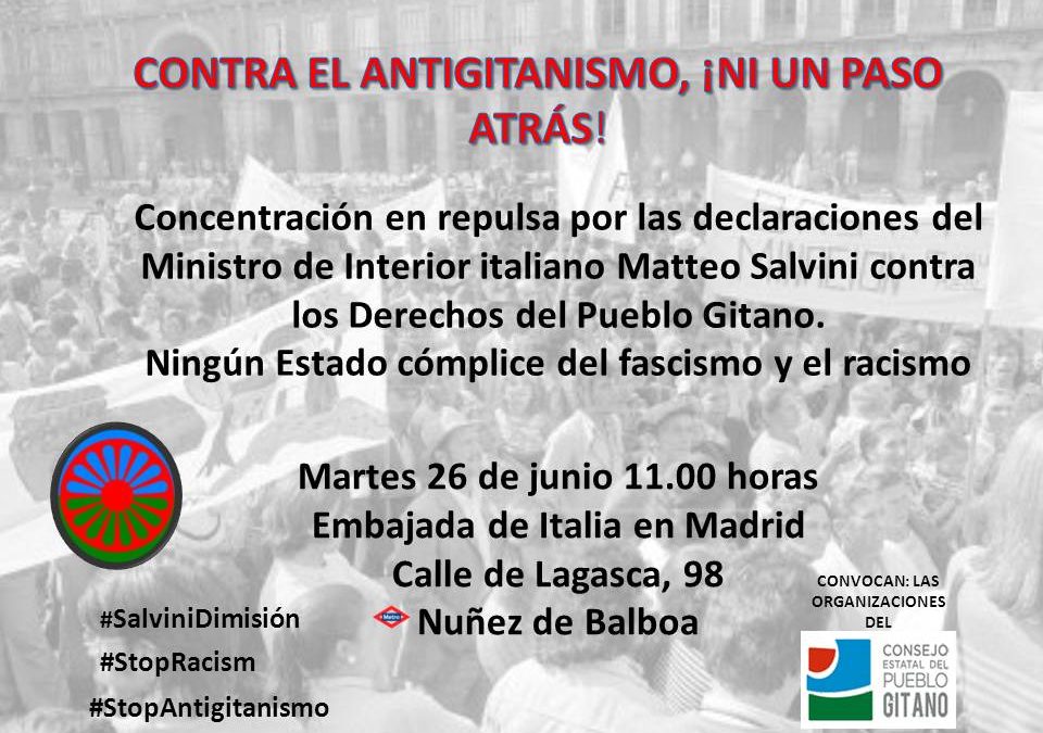 Contra el antigitanismo, !NI UN PASO ATRÁS!