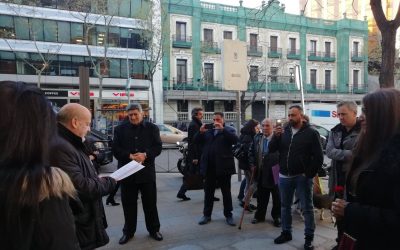 Concentración para pedir que se cambie el nombre de la Calle Marqués de la Ensenada de la ciudad de Madrid